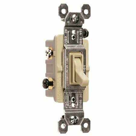 PASS & SEYMOUR Legrand Toggle Switch, 15 A, 120 VAC, Ivory 663IG